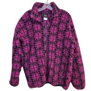 Vintage Helly Hansen Deep Pile Fleece zip up Jacket Mens M - womens XL Oversized